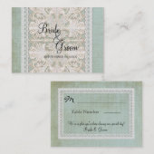 座席表レ素朴ースwエイジヴィンテージリネンバーラップ プレイスカード (正面/裏面)