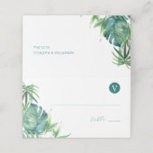 座席表熱帯行先結婚式テーマ プレイスカード (外部開封)