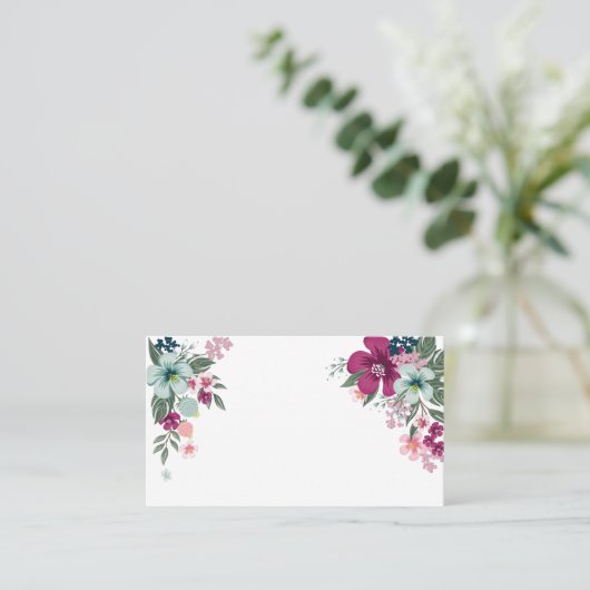 座席表空白のの白い熱帯の花 プレイスカード (スタンド正面)