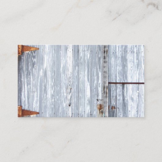 座席表空白のホワイトウォッシュウッドバーンドドアカウンタ プレイスカード (正面)