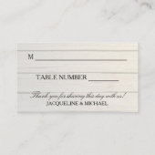 座席表素朴レースnウッドカントリーバーンフローラ プレイスカード (裏面)