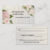 座席表素朴レースnウッドカントリーバーンフローラ プレイスカード (正面/裏面)