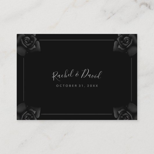 座席表結婚ズハロウィン空白の プレイスカード (裏面)