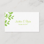 座席表結婚ズリーフブランチライムグリーン プレイスカード (裏面)