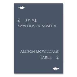 座席表結婚魚のアイコン – 青と白 –  テーブルナンバー