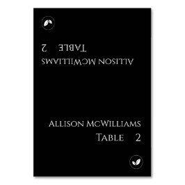 座席表結婚-ベジタリアン – 白黒 テーブルナンバー