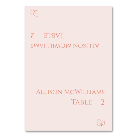 座席表結婚-ベジタリアン-赤面 テーブルナンバー (正面)