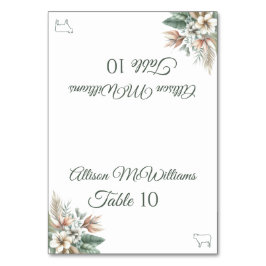 座席表結婚 – 熱帯エレガンス – 肉 – テーブルナンバー