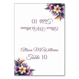 座席表結婚 – 熱帯フローラ-ベジタリアン- テーブルナンバー
