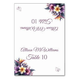 座席表結婚 – 熱帯フローラ-ベジタリアン- テーブルナンバー