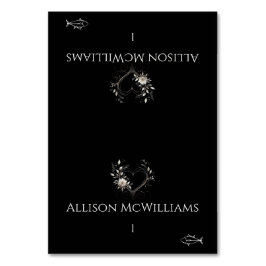 座席表結婚 – 魚のアイコン – 花とハート テーブルナンバー