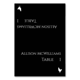 座席表結婚 – 鶏のアイコン – 白黒 – テーブルナンバー