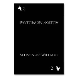 座席表結婚 – 鶏のアイコン – 白黒 – テーブルナンバー