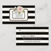 座席表英語バラアールデコ金ゴールドグリッター プレイスカード (正面/裏面)