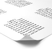 座席表金ゴールド幾何学模様ピンク結婚フローラ60 ポスター (角)