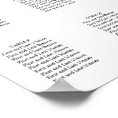 座席表金ゴールド幾何学的オレンジ色のフローラ120 ポスター (角)