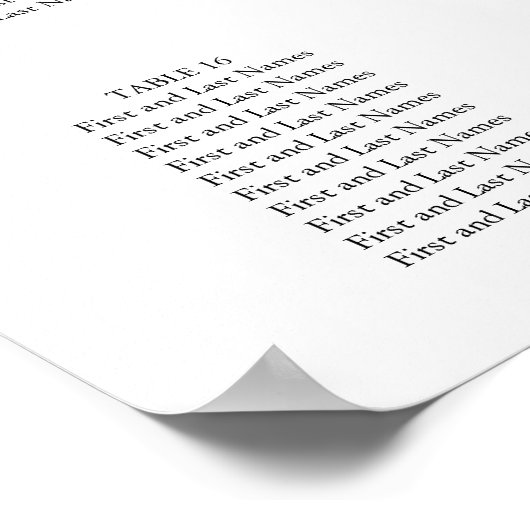 座席表金ゴールド幾何紫結婚フローラ200 ポスター (角)