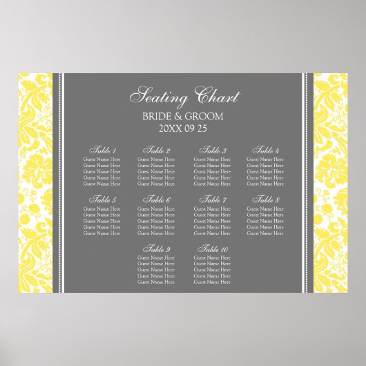 座席表10表イエローグレーダマスク ポスター (正面)