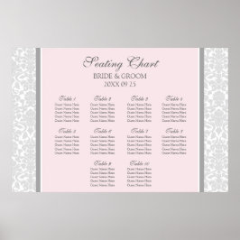 座席表10表ピンクグレーダマスク ポスター