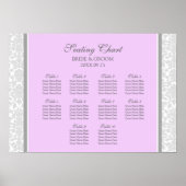 座席表10表薄紫グレーのマスク ポスター (正面)