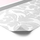 座席表12表ピンクグレーダマスク ポスター (角)