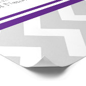 座席表12表96ゲストプラムグレーシェブロン ポスター (角)