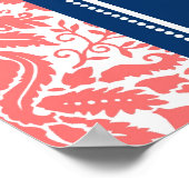 座席表8表コーラルブルーダマスク ポスター (角)