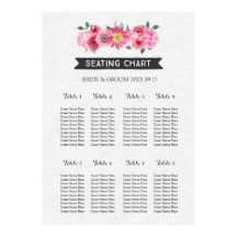 座席表8表チャックボードピンク水色