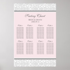 座席表8表ピンクグレーダマスク ポスター