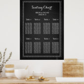 座席表8表Chalkboard ポスター (キッチン)