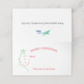 座席表：ようこそ私たちの家へ – メリークリスマス プレイスカード (外部開封)