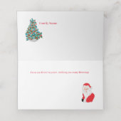 座席表：ようこそ私たちの家へ – メリークリスマス プレイスカード (内部開封)