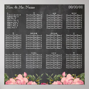 座席表（アルファベット） ポスター