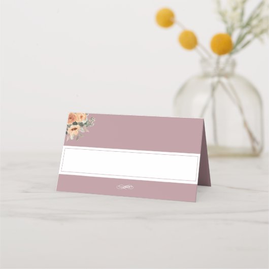 座席表-エレガントフローラピ結婚ンクデザイン プレイスカード (正面)