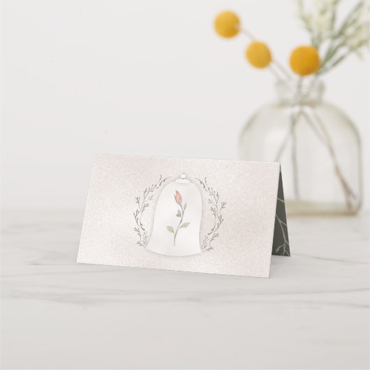 座席表 |エレガント美しいの結婚バラ プレイスカード (裏面)