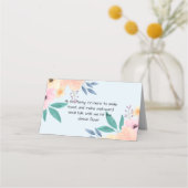 座席表-シンプル花デザイン プレイスカード (裏面)