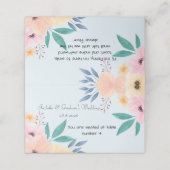 座席表-シンプル花デザイン プレイスカード (外部開封)