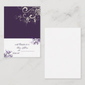 座席表/プラムの渦巻き旋回(Chubby Business Card) プレイスカード (正面/裏面)