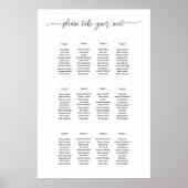 座席計画グラフテンプレート ポスター (正面)