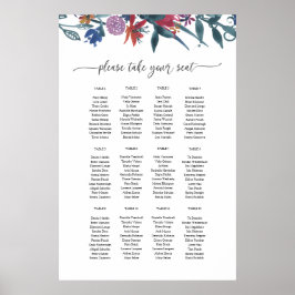 座席計画グラフテンプレート ポスター