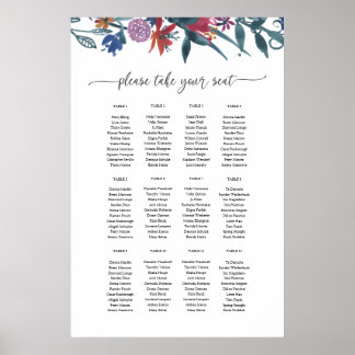 座席計画グラフテンプレート ポスター