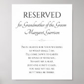 座席記念救の花婿の結婚祖母 ポスター (正面)