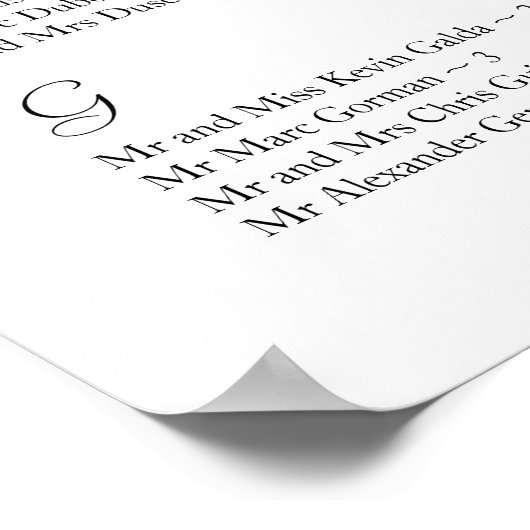 座席配置図 ポスター (角)