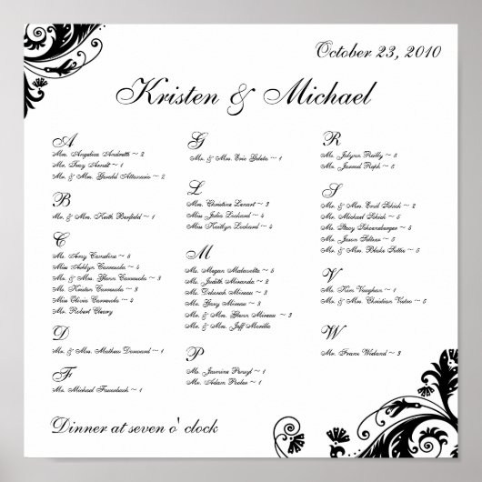 座席配置図 ポスター (正面)