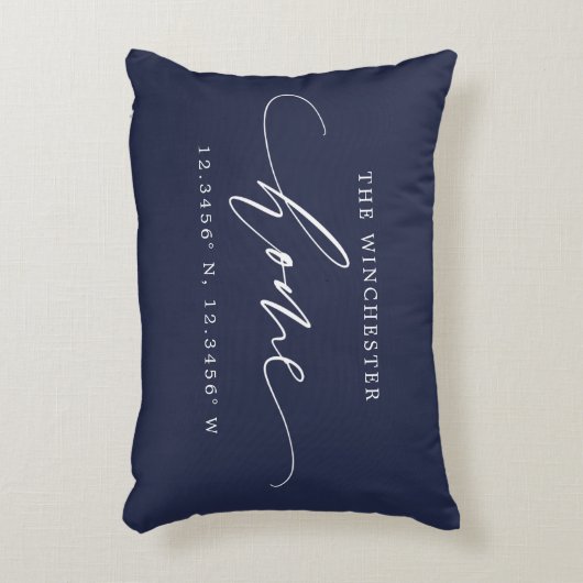 座標のカスタムな色の家の原稿 アクセントクッション (正面(垂直))