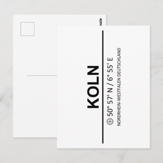 座標ケルン ポストカード (正面/裏面)