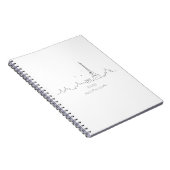 座標ノートブック付きパリのスカイライン ノートブック (右側)