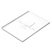 座標ノートブック付きパリのスカイライン ノートブック (左側)