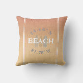 座標パーソナライズされたビーチ クッション (裏面)