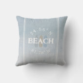 座標パーソナライズされたビーチ クッション (裏面)